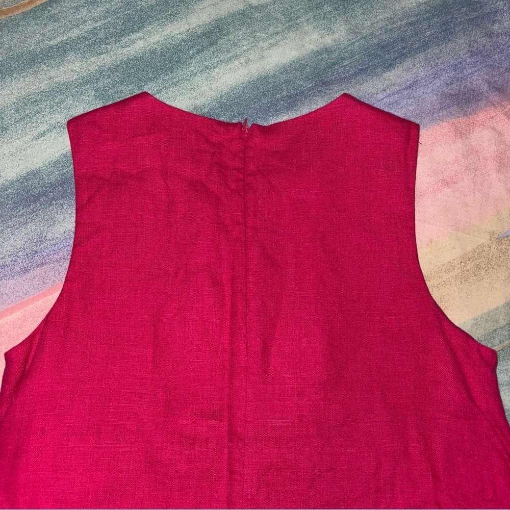 Maeve 100% Linen Melbourne Swing Dress size XS pink Anthropologie dress - Picture 9 of 11